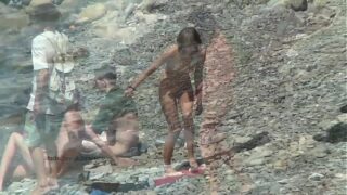 Young nudist in beach cabin porn tube